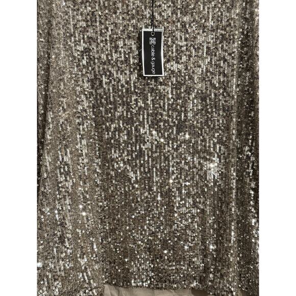 Cable & Gauge Sequin Special Occasion Blouse Top Shirt Sz 2X plus Christmas NYE - Picture 2 of 9